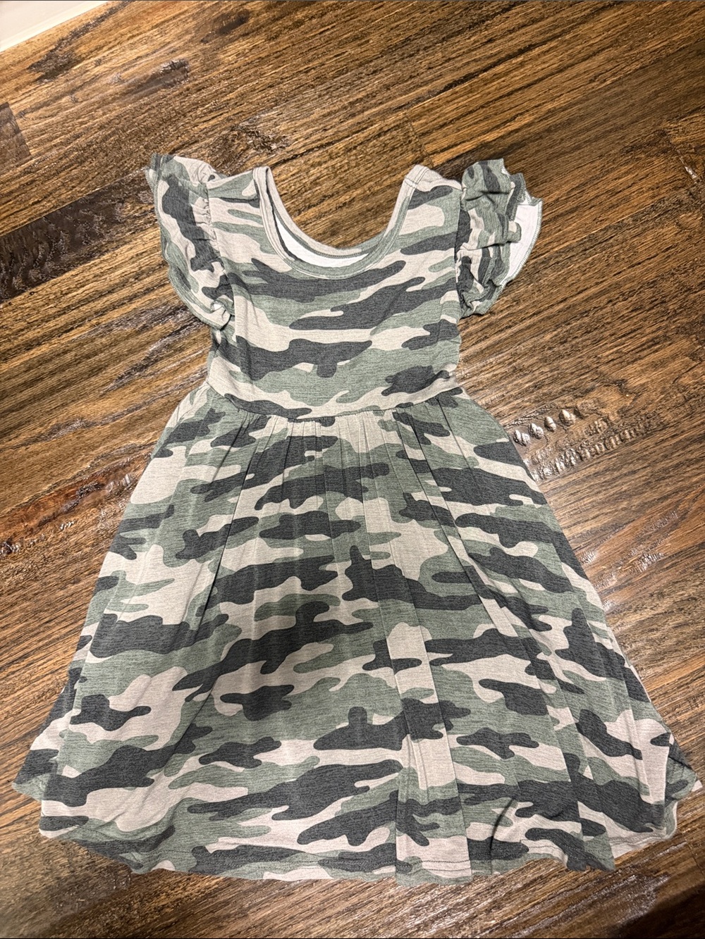 Little Sleepies Green Camo Twirl Dress in 3T
